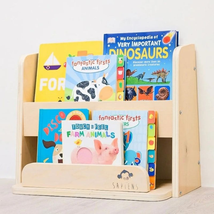 Sapiens Child - GUAVA - Montessori Bookshelf - Close Up View Indoor
