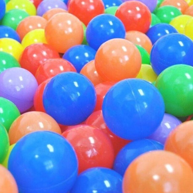 TFH 1000 Ball Pool Balls Mixed - Mixed Colours - Close up view 