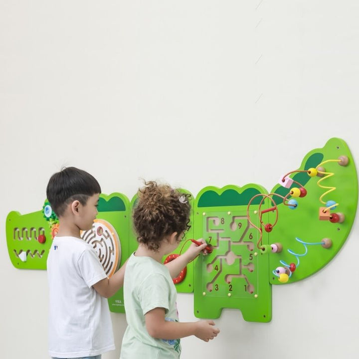 TFH Crocodile Activity Wall Panel - Two kids active play