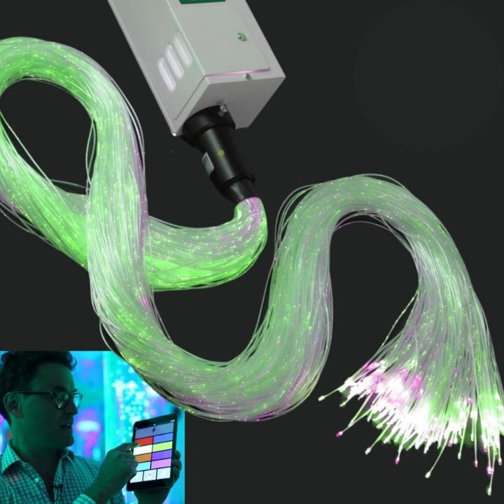 TFH Genie Fiber Optic Spray - Close up view green light 