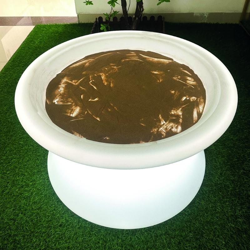 TFH Illuminated Sensory Messy Mood Table - Top view in white