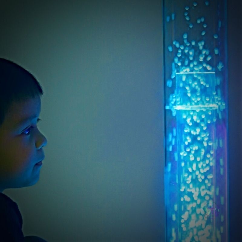 TFH Interactive Hurricane Tube - 6" Diameter - Waterless - Child active play starring at the tube