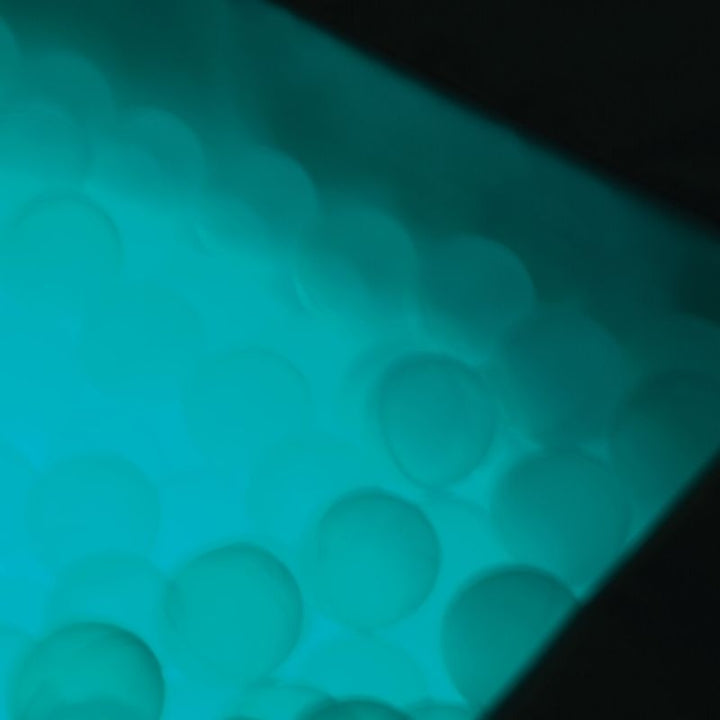 TFH Large Light-Up Ball Pit - w/ 3000 Balls - pit balls in aruba blue light - close up view
