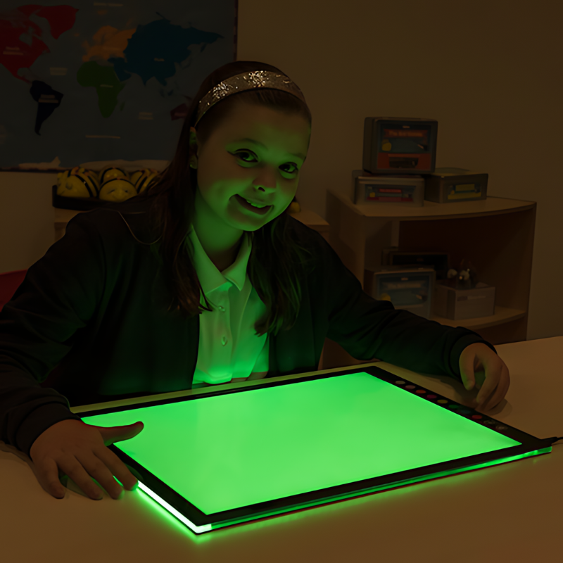 TTS Colour Changing Light Panel Girl Active Play Greenish Light