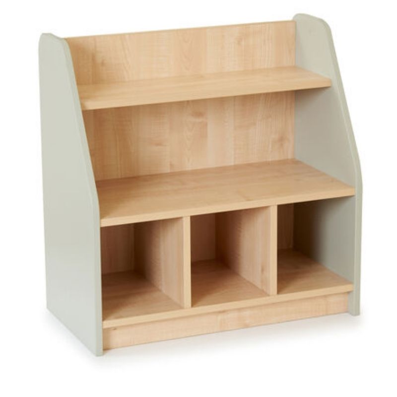 TTS Elements Toddler Shelving Unit with Compartments - Clean Landscaoe View 