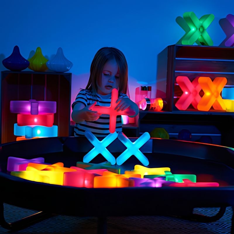 TTS Glow Crosses Small - 12 Pack - Child Girl Active Play Room View
