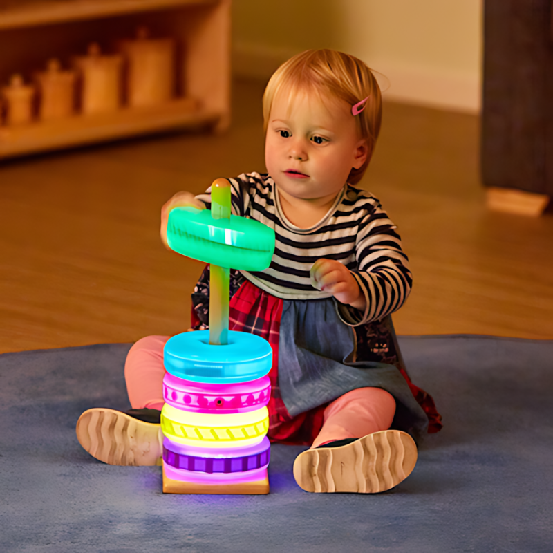 TTS Glow Stacking Discs Pole Child Active Play 