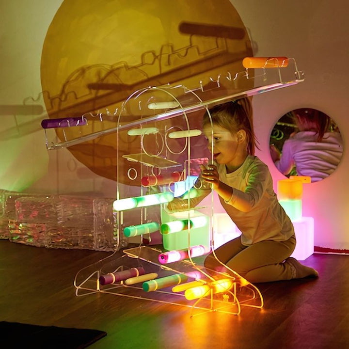 TTS Light Up Glow Cylinders - Child Active Play on Floor
