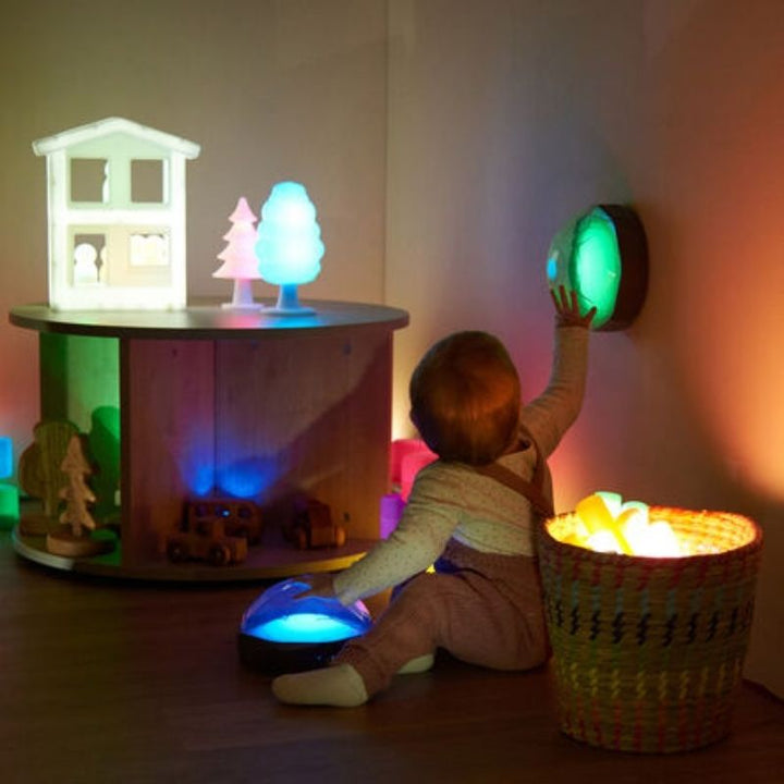 TTS Light Up Recordable Domes 4pk -And Blue Light On Hands
