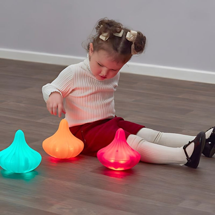 TTS Light Up Twist and Turn Spinning Tops - Child Active Play
