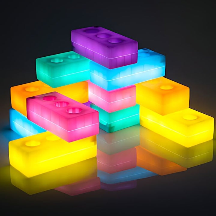 TTS Light up Glow Spheres, Cylinders and Bricks - Assembled Bricks

