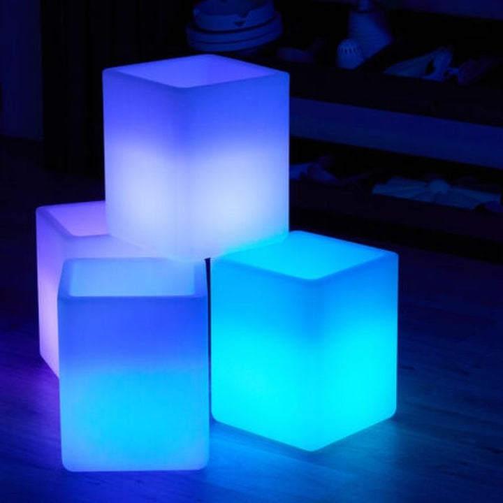 TTS Messy Play Glow Cube - Set of 4 - Landscape View Four Gloiwng Cubes