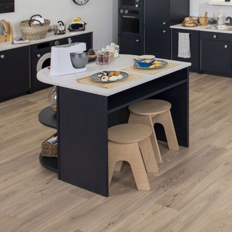 TTS Modern Living Breakfast Bar Island - Navy - Landscape View Kitchen Set Up