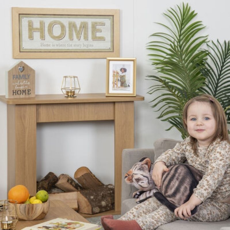 TTS Modern Living Fireplace - Front View Child Active Play