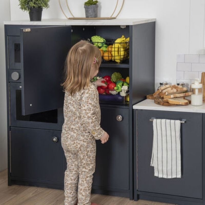 TTS Modern Living Fridge Freezer - Navy - Front View Child Active Play 