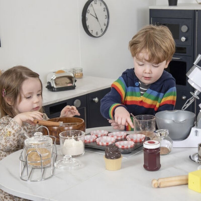 TTS Modern Living Kitchen Island Set - Navy - Two Kids Active Play