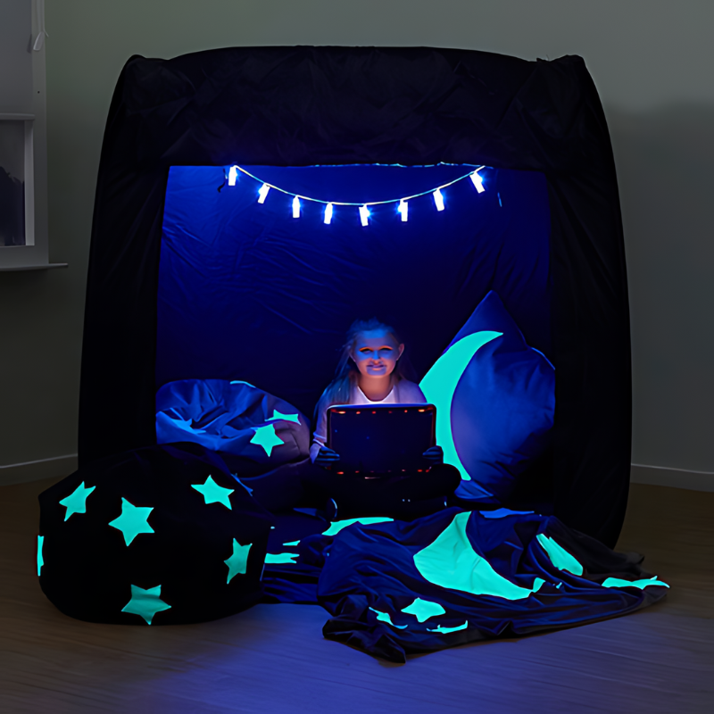 TTS Pop-Up Sensory Space Child Active Play Black Landscape