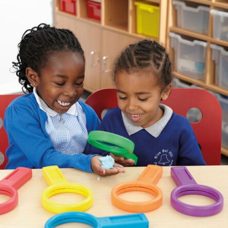 TTS Recordable Plastic Magnifying Glasses (6 Pack) - Two Kids Active Play 