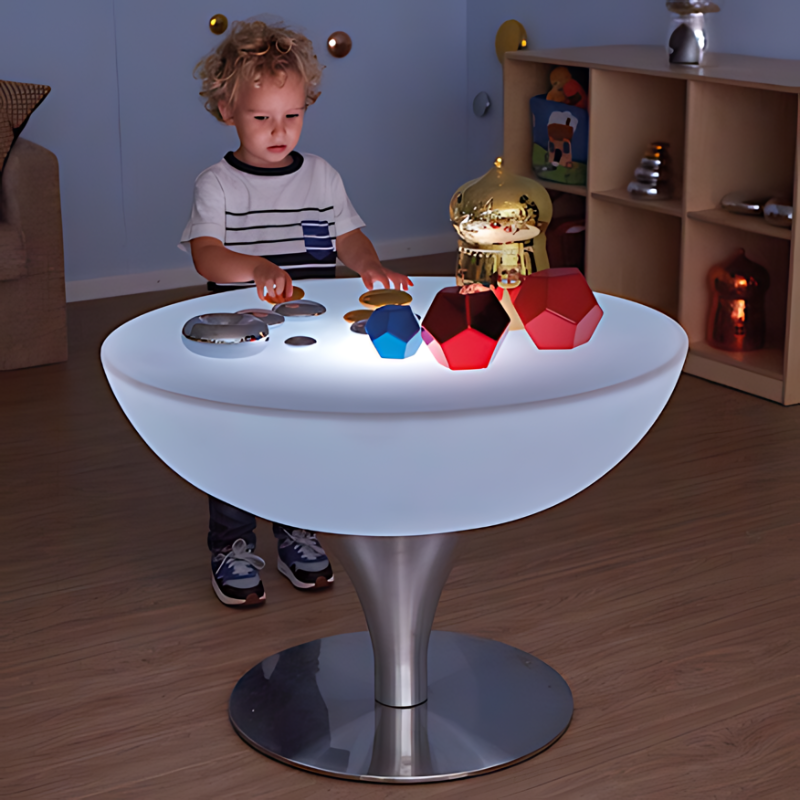 TTS Round Light Up Colour Changing Glow Table Cold Light