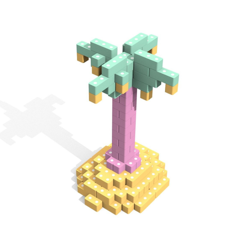 TUKI Magnetic Blocks Build Palm Tree