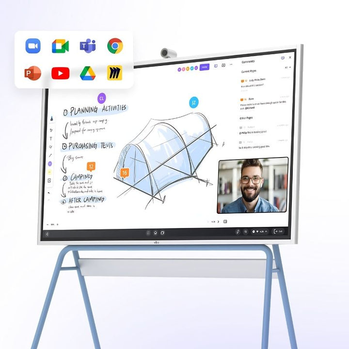 Vibe Board S1 - All-In-One Interactive Display & Whiteboard - Clean Landscape View