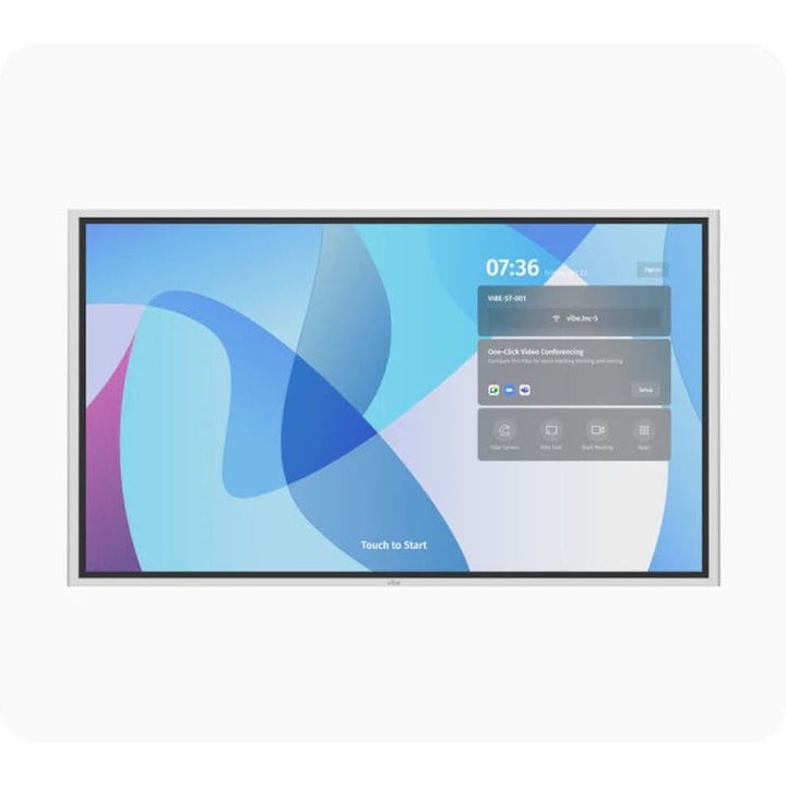 Vibe Board S1 - All-In-One Interactive Display & Whiteboard - Clean Front View Blue Screen