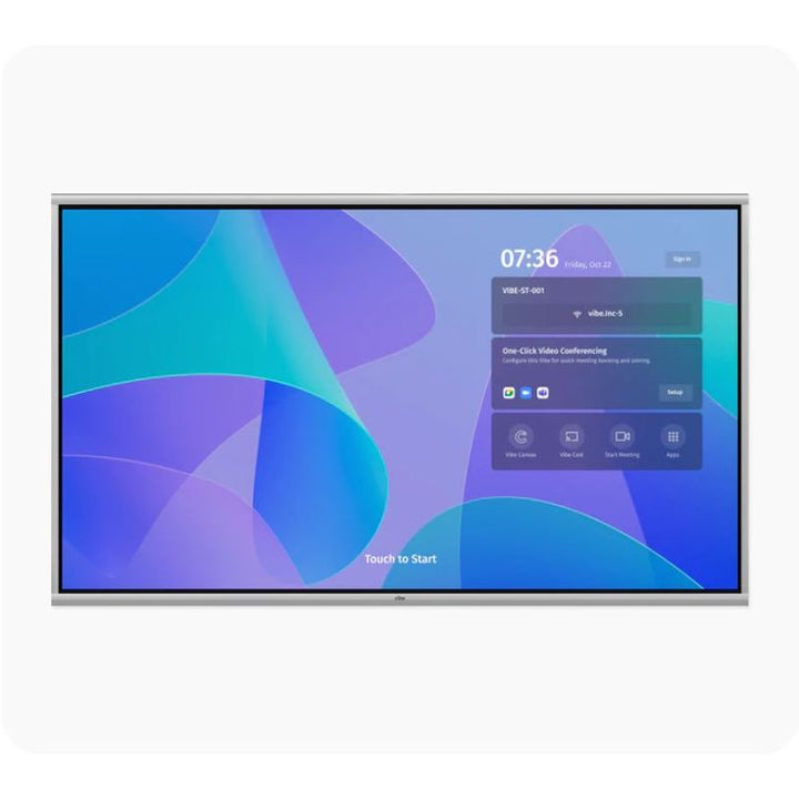 Vibe Board S1 - All-In-One Interactive Display & Whiteboard - Clean Front View Purplish Screen