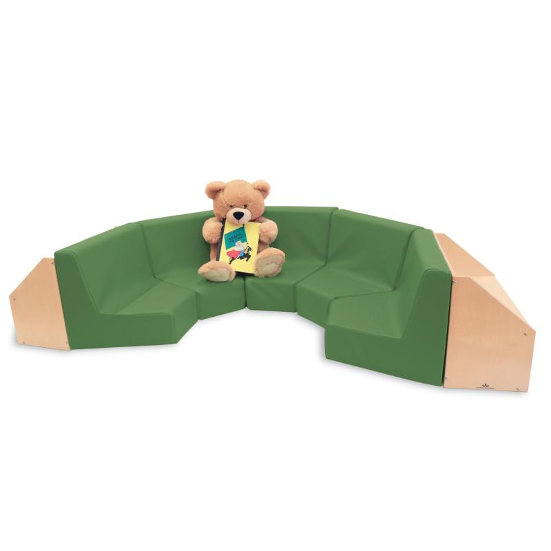 Whitney Brothers Five Section Reading Nook Front View Stuffed Toy