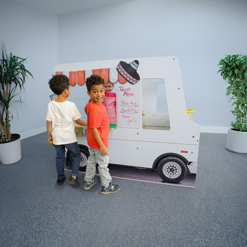 Whitney Brothers Imagination Truck Side View Two Customer Kids Play