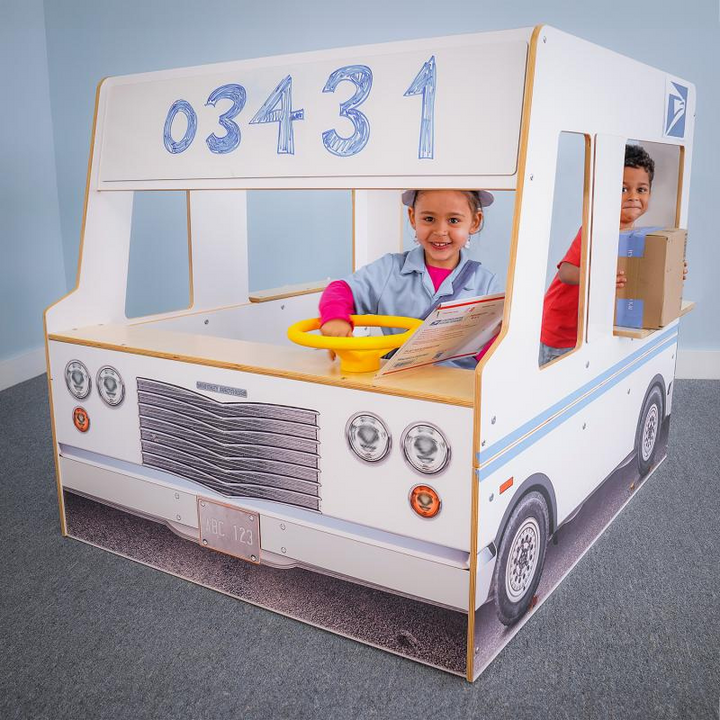 Whitney Brothers Imagination Truck Front View Two Kids Crew Play