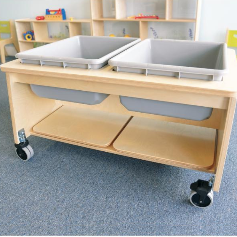 Whitney Brothers Whitney Plus Two Tub Sand & Water Table Whitney Brothers Whitney Plus Two Tub Sand & Water Table Front View No Cover