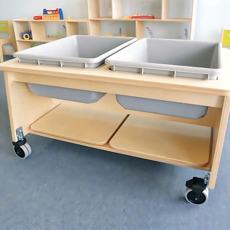 Whitney Brothers Whitney Plus Two Tub Sand & Water Table Whitney Brothers Whitney Plus Two Tub Sand & Water Table Front View No Cover
