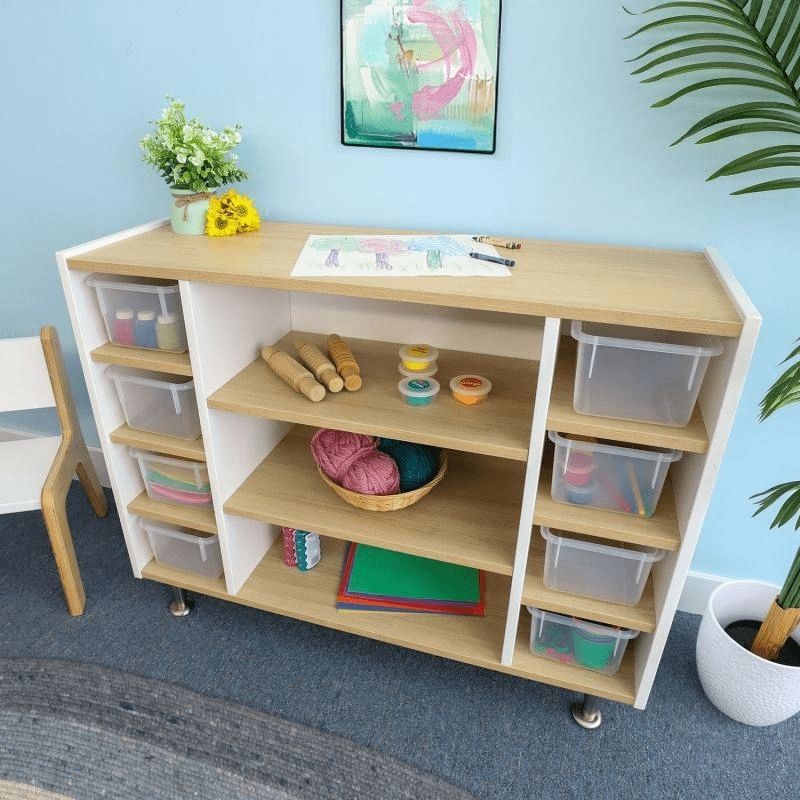 Whitney Brothers elevated™ Combo Tray Storage Cabinet-Front View Indoor 