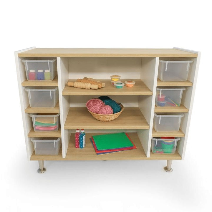 Whitney Brothers elevated™ Combo Tray Storage Cabinet-Front View White Background