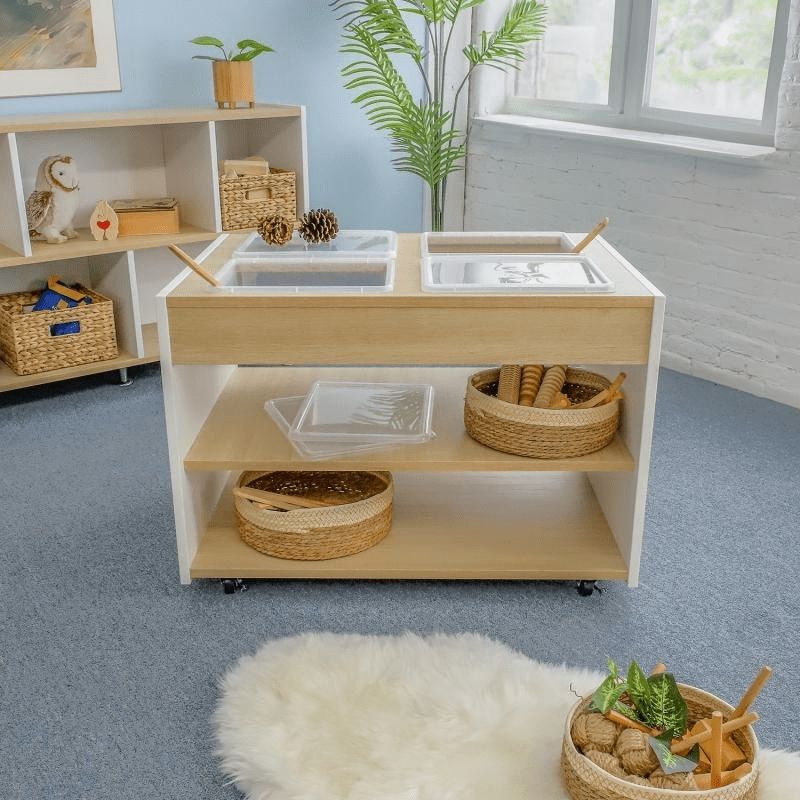 Whitney Brothers elevated™ Mobile Sensory Table-Full Indoor View