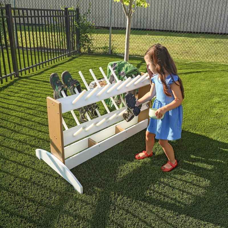 WhitneyBrothersoutdooredBootRinseRack_2 - Kid drying shoe