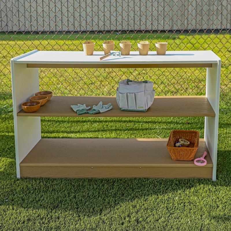 Whitney Brothers outdoored Storage Shelf - Front View Outdoor Set Up