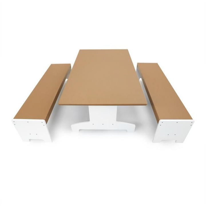 WhitneyBrothersoutdooredTableAndTwoBenchesSet_9 - Set Top View