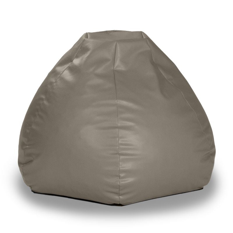 Jaxx Pazi faux leather bean bag pod chair in Gun Metal, a sculpted lounger for offices, classrooms and homes
