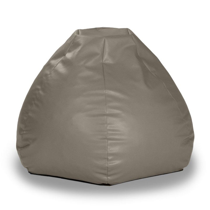 Jaxx Pazi faux leather bean bag pod chair in Gun Metal, a sculpted lounger for offices, classrooms and homes