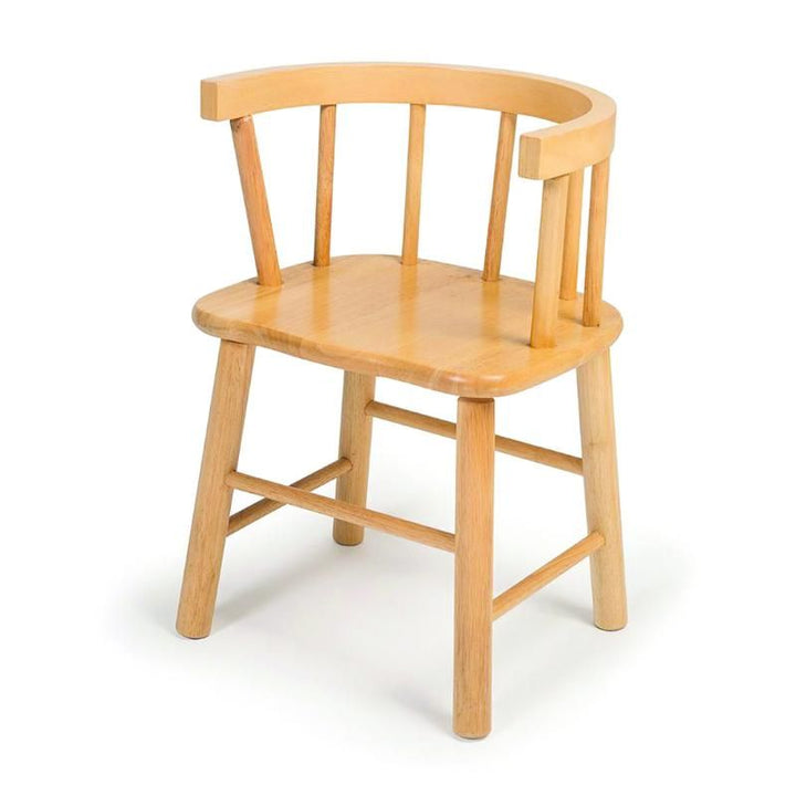 Whitney Brothers Bentwood Back Maple Chair with a curved back and 12" seat height, one of two chairs in this kids table and chair set