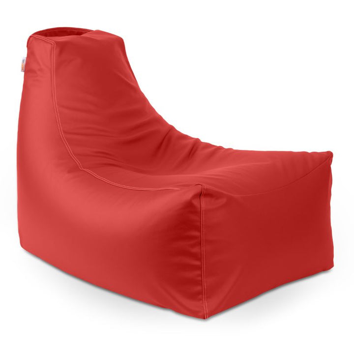 Jaxx Pezzi classroom bean bag chair in red stain-resistant vinyl, sensory seating for classrooms and playrooms