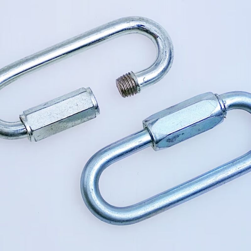 Easy-release clip hardware included with the TFH Cocoon Swing for secure sensory swing installation