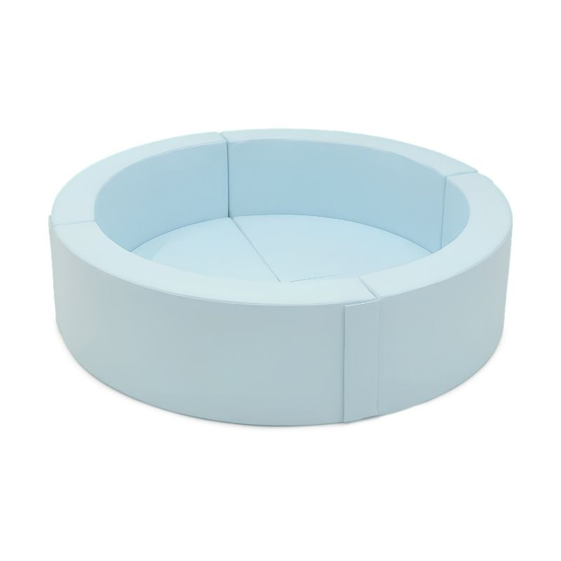 IGLU Round Ball Pit in baby blue, a space-saving sensory ball pit for toddlers and preschoolers