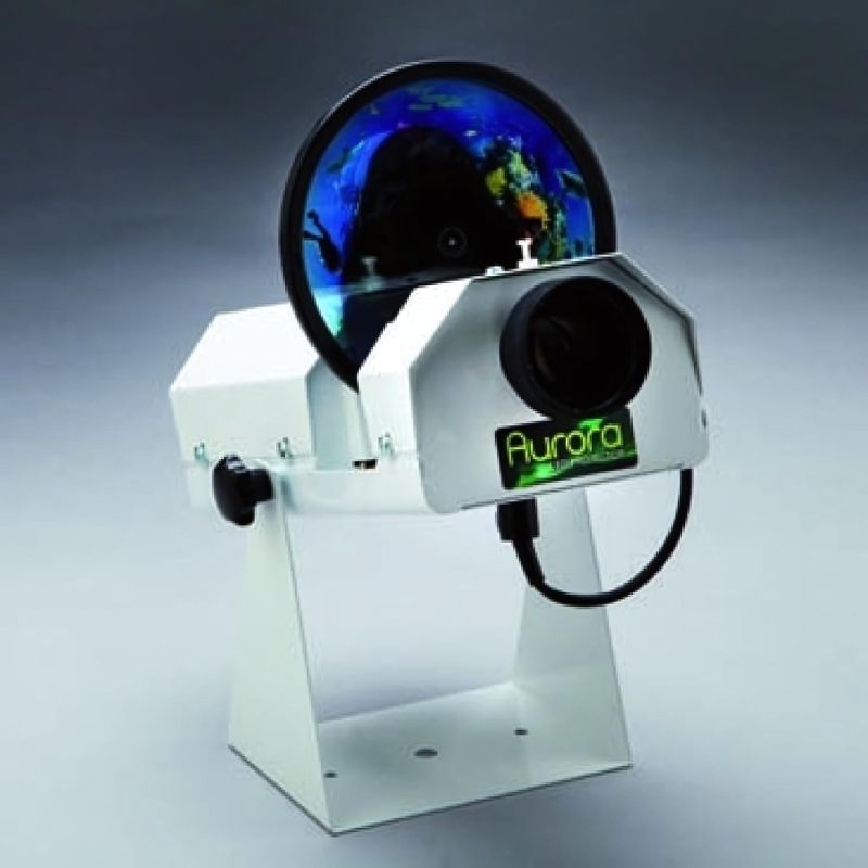 Experia IRiS Sensory Room front view showing the Aurora LED Projector with effects wheels, projecting moving light imagery as part of the wireless sensory room package