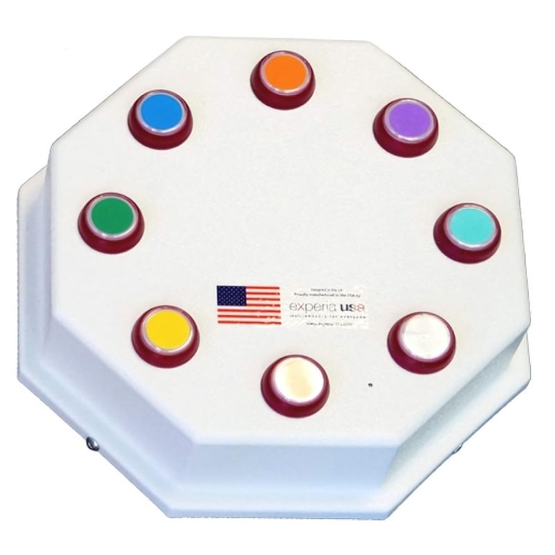 Experia Superactive Sensory Room top view showing the LED lightsource and 8-button wireless colour controller for independent user control of the sensory environment