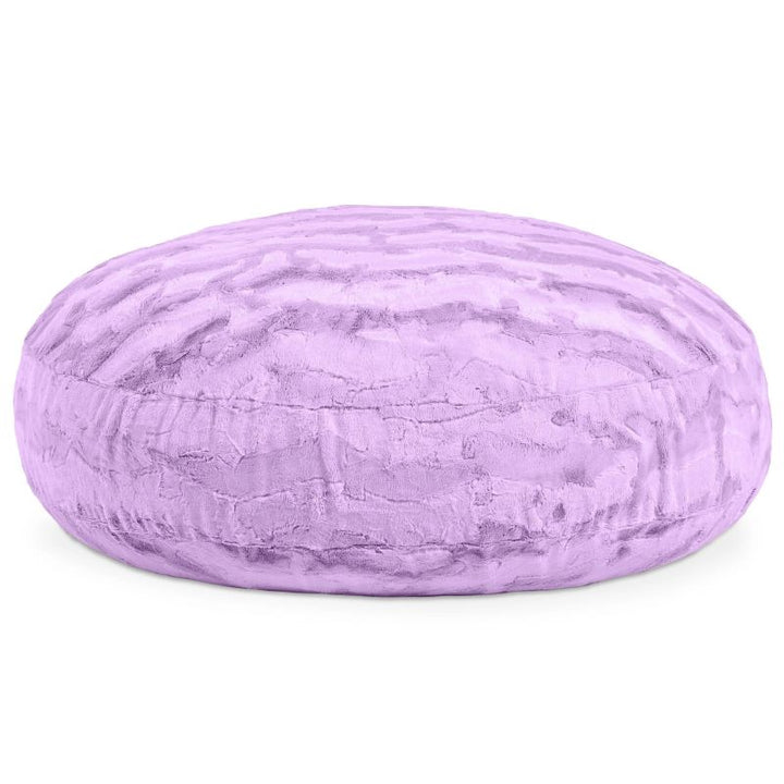 Jaxx Cocoon Fur faux fur bean bag chair in Purple, cozy sensory seating and a crash pad for kids in classrooms and homes