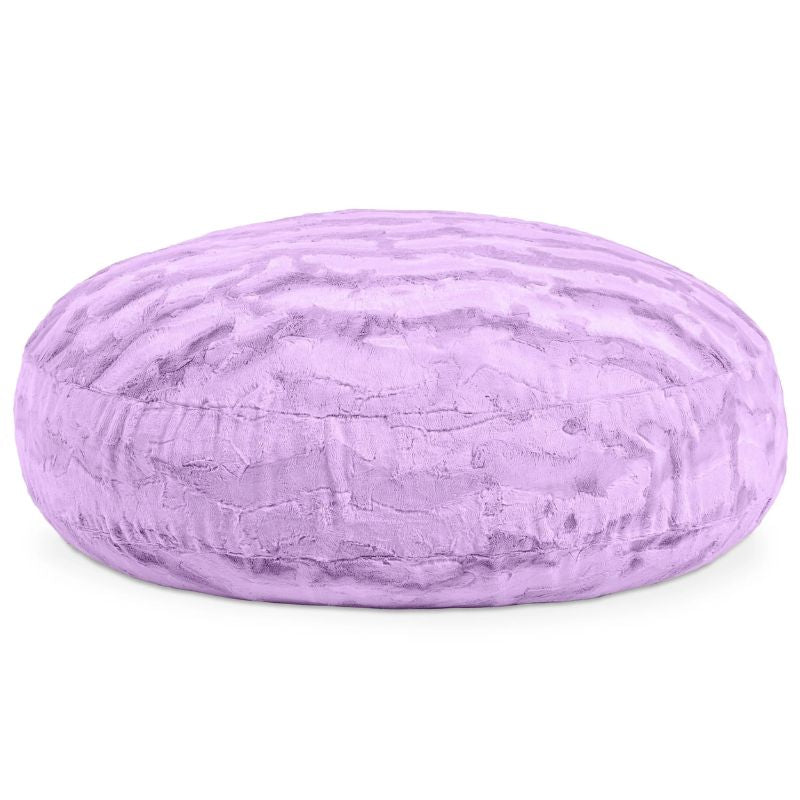 Jaxx Cocoon Fur faux fur bean bag chair in Purple, cozy sensory seating and a crash pad for kids in classrooms and homes
