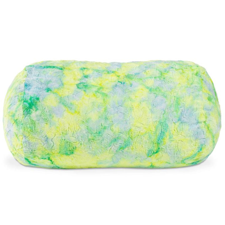 Jaxx Lounger 4ft faux fur bean bag lounger for kids in Firefly, a bright kids bean bag chair for playrooms and calm corners.