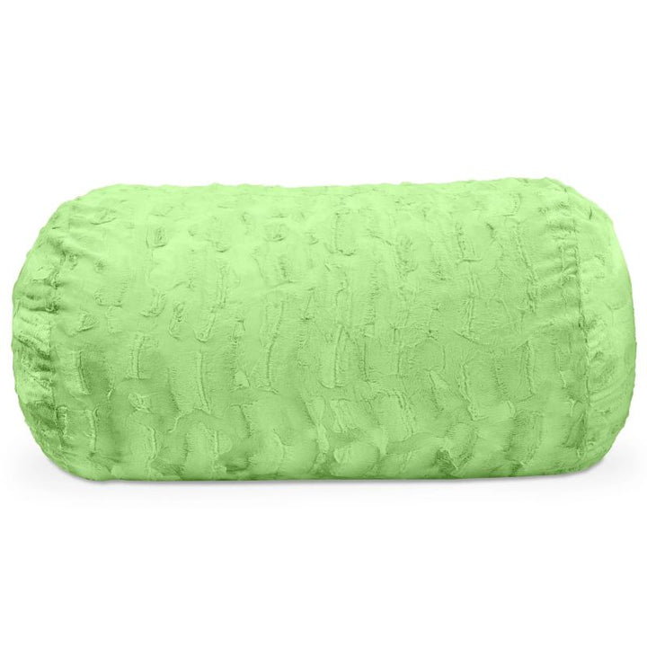 Jaxx Lounger 4ft faux fur bean bag lounger for kids in Green, a soft sensory bean bag chair for schools and homes.